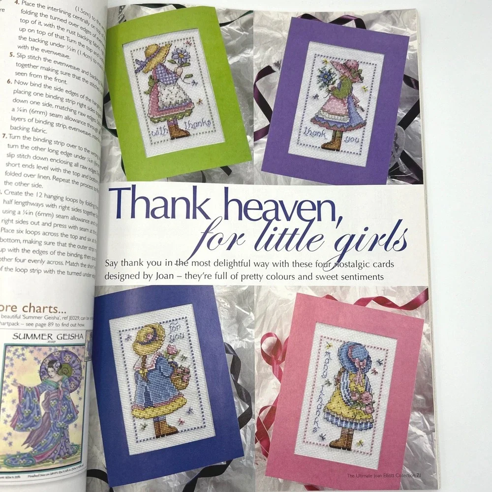 Joan Elliott Cross Stitch Collection Magazine 44 Designs Fairies Medieval RARE